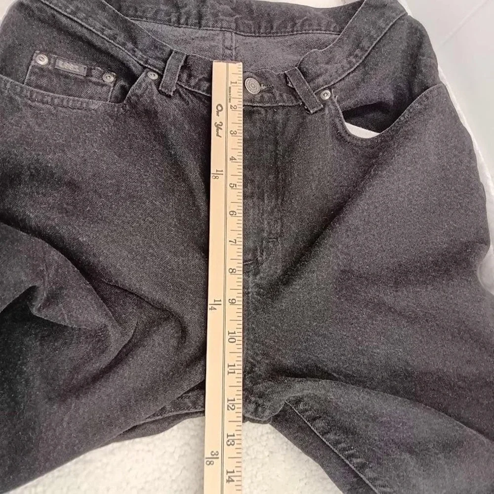 Vintage Lee Jeans Womens 12 Black High Rise Tapered Leg Denim‎ 90s USA Classic